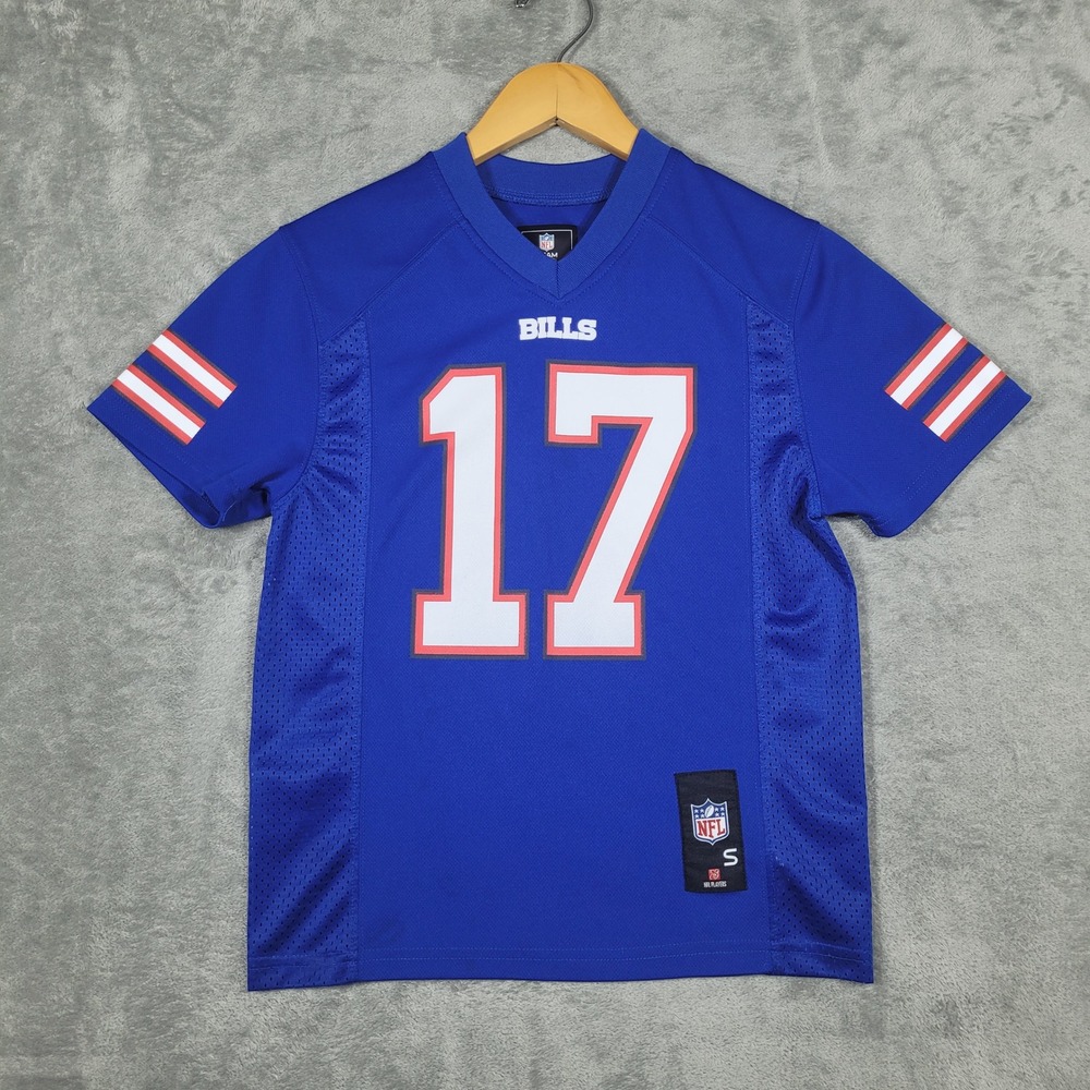NFL Jersey Youth Small Blue Josh Allen Buffalo Bills Football Screen Print Mesh